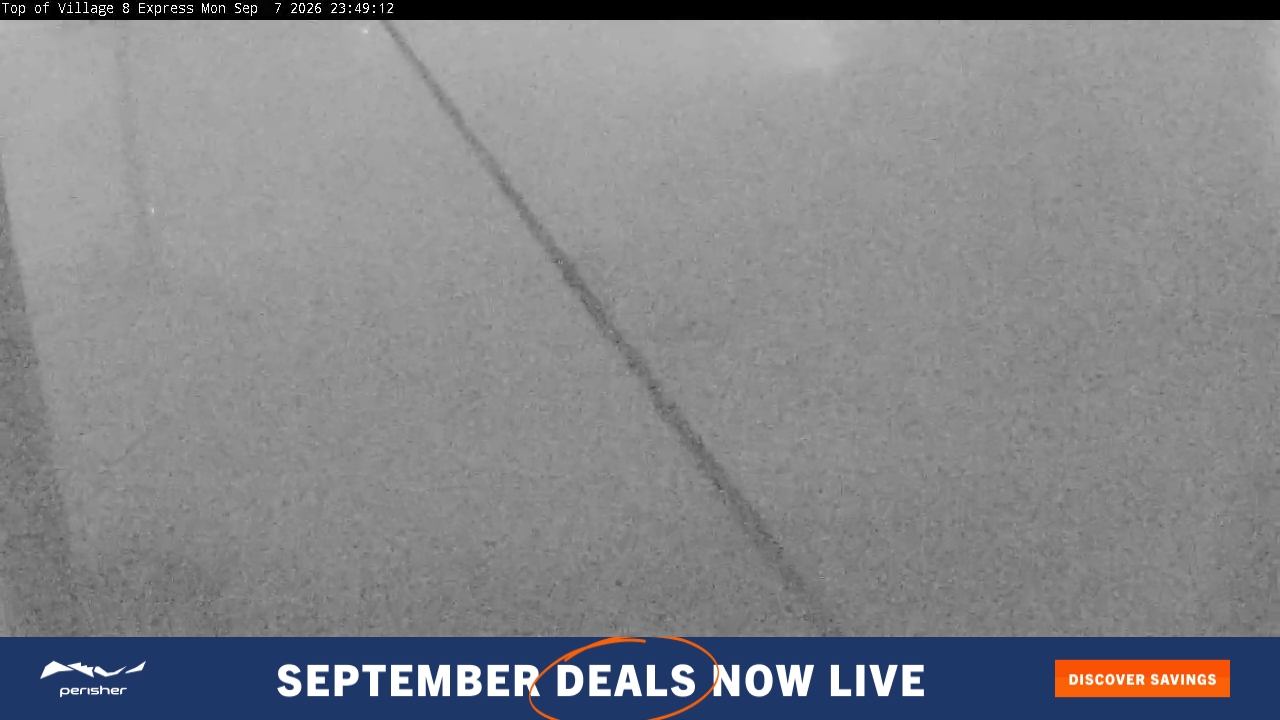 Perisher Village Eight snow cam captured at 7 September 2026 at 11:50 pm AEST