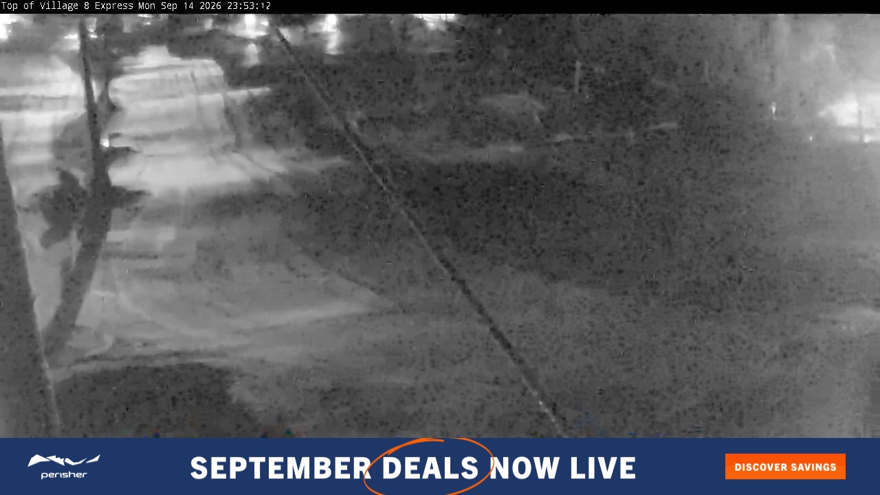 Perisher Village Eight snow cam captured at 14 September 2026 at 11:54 pm AEST