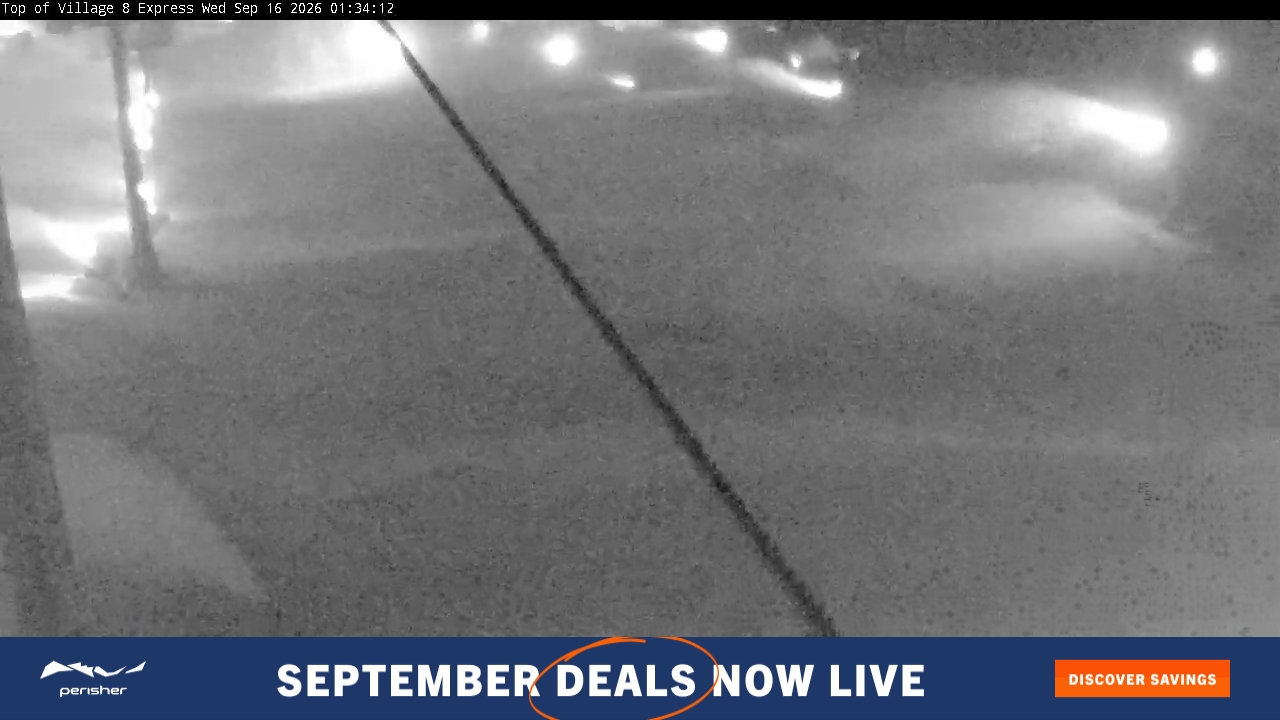 Perisher Village Eight snow cam captured at 16 September 2026 at 1:34 am AEST