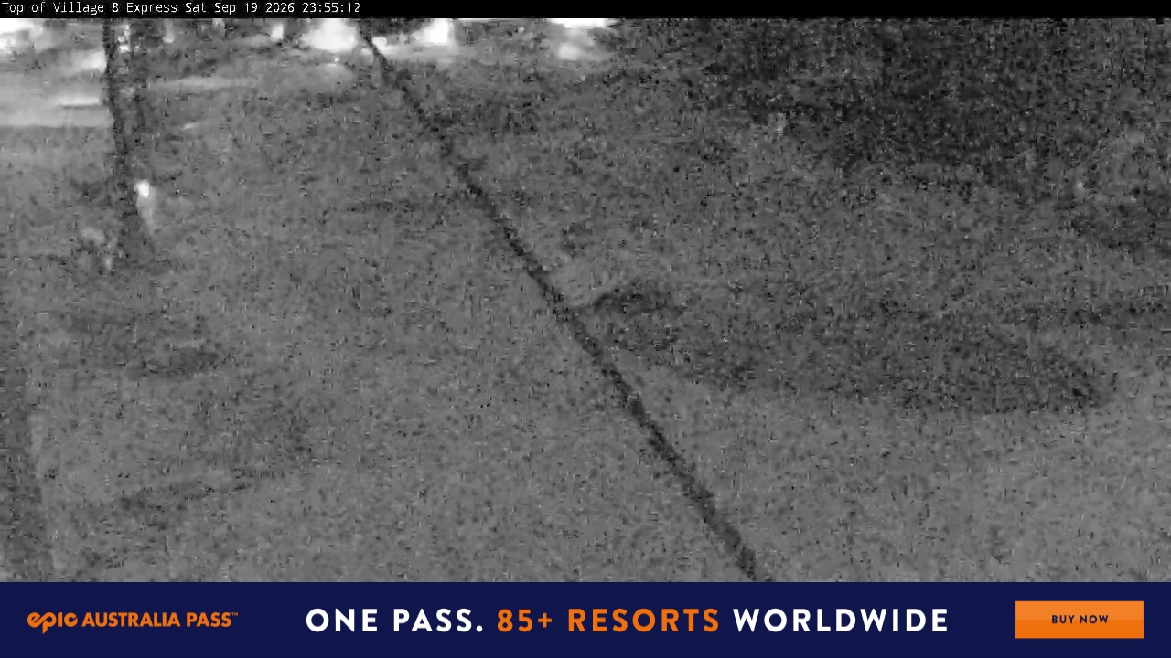 Perisher Village Eight snow cam captured at 19 September 2026 at 11:55 pm AEST