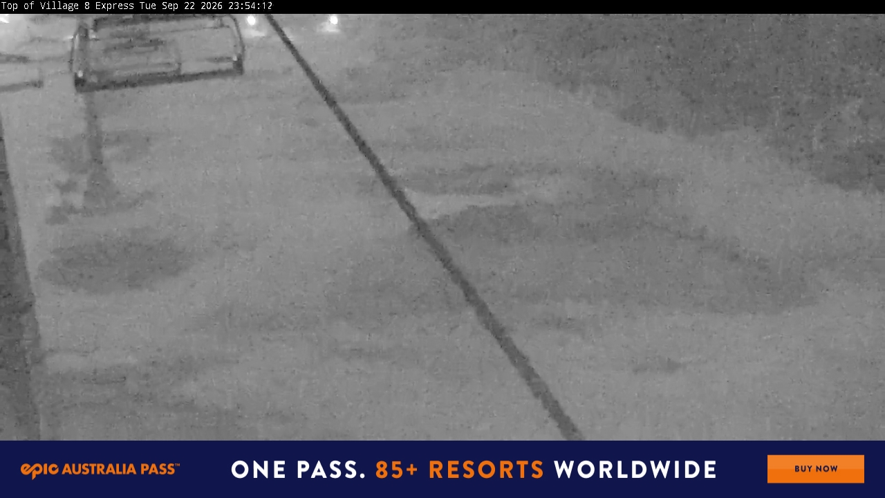 Perisher Village Eight snow cam captured at 22 September 2026 at 11:54 pm AEST