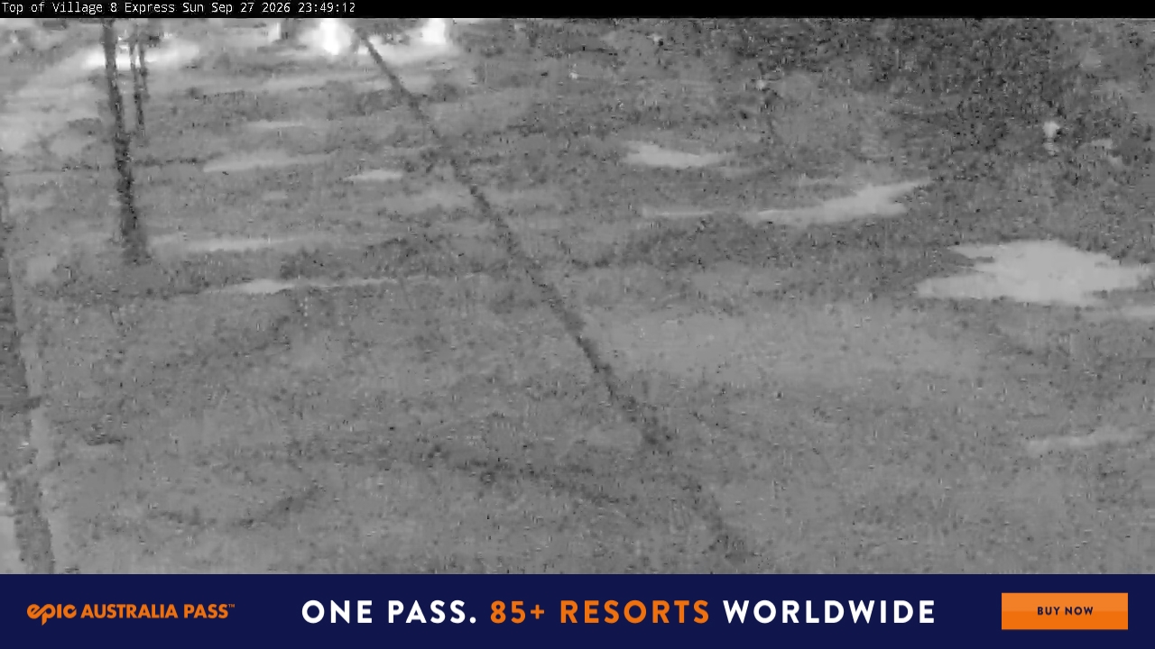 Perisher Village Eight snow cam captured at 27 September 2026 at 11:49 pm AEST