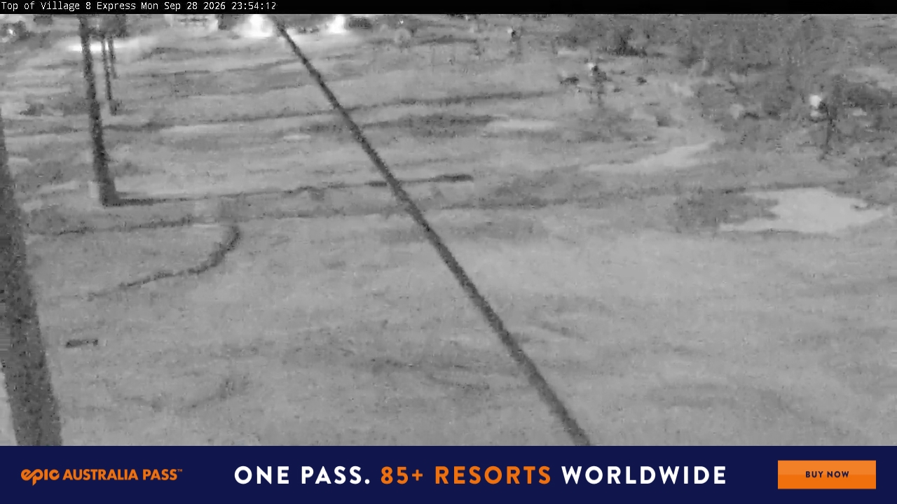 Perisher Village Eight snow cam captured at 28 September 2026 at 11:54 pm AEST