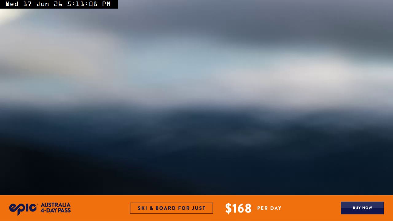 Perisher Mt Kosciuszko snow cam captured at 17 June 2026 at 5:12 pm AEST