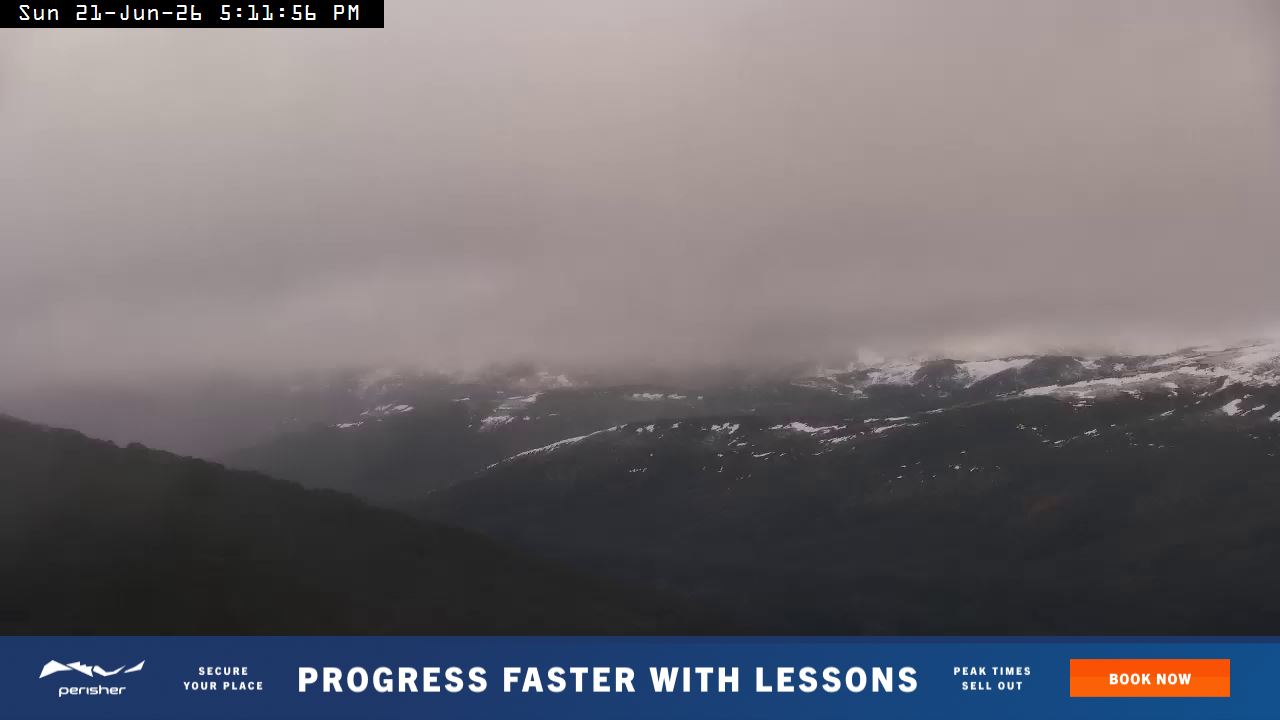 Perisher Mt Kosciuszko snow cam captured at 21 June 2026 at 5:17 pm AEST