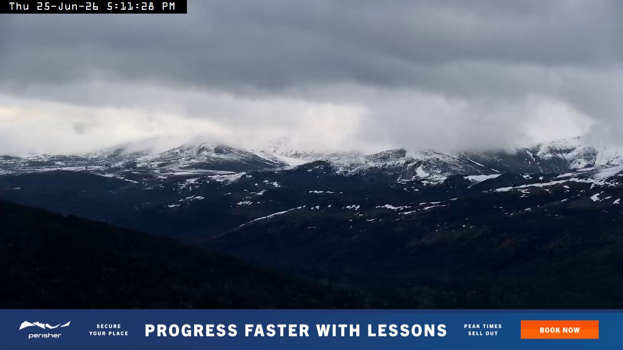 Perisher Mt Kosciuszko snow cam captured at 25 June 2026 at 5:16 pm AEST