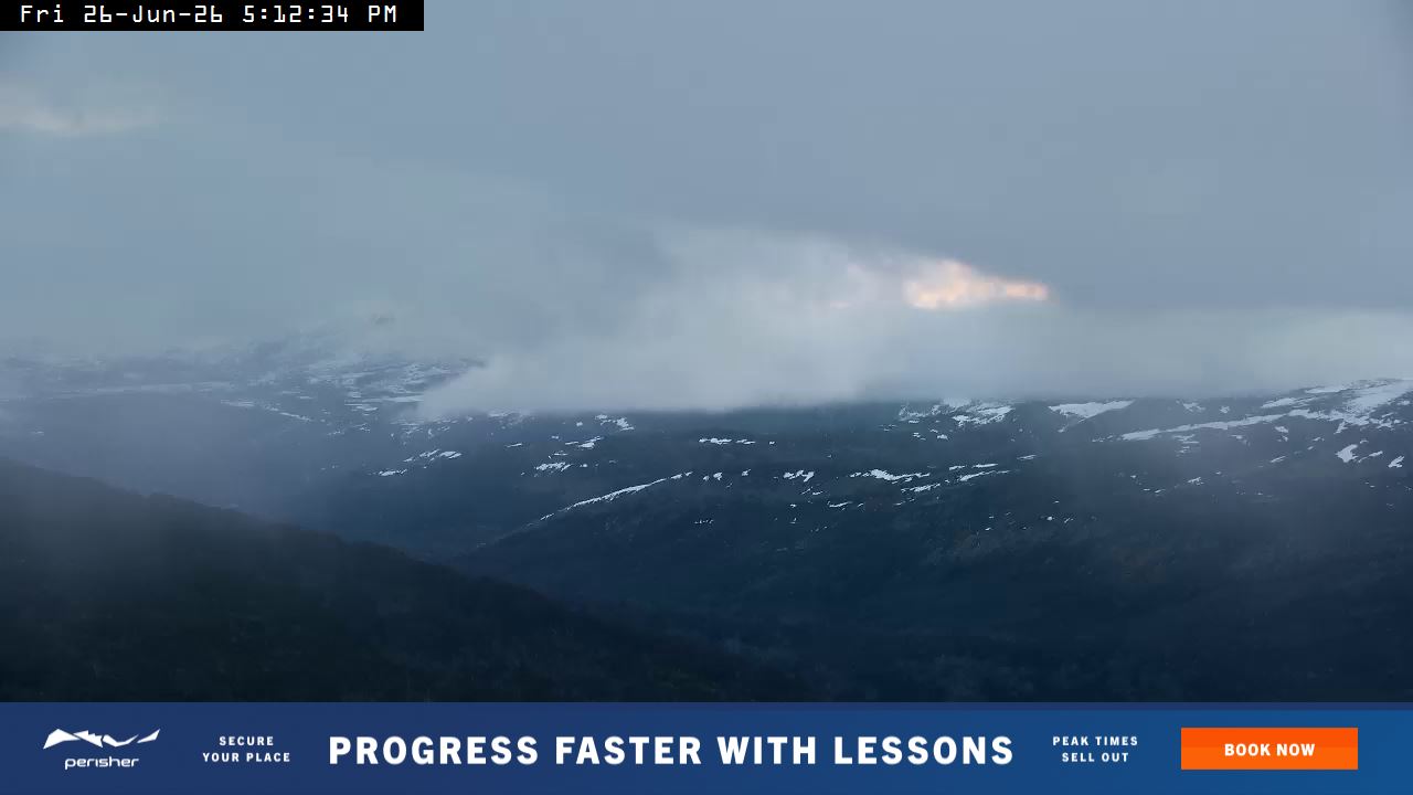 Perisher Mt Kosciuszko snow cam captured at 26 June 2026 at 5:16 pm AEST