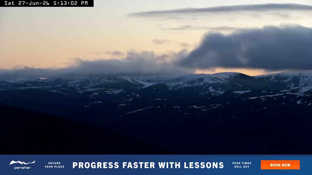 Perisher Mt Kosciuszko snow cam captured at 27 June 2026 at 5:14 pm AEST