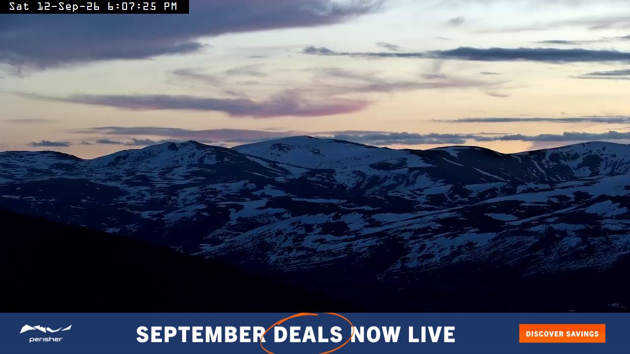 Perisher Mt Kosciuszko snow cam captured at 12 September 2026 at 6:10 pm AEST