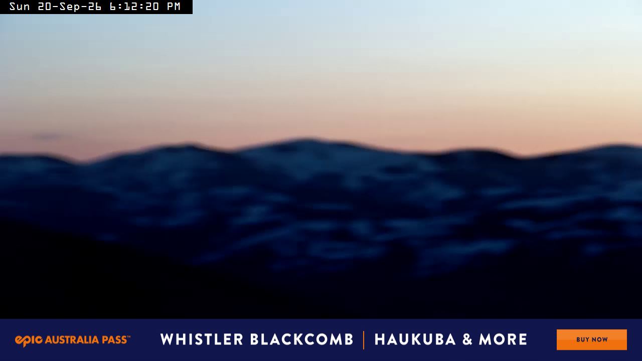 Perisher Mt Kosciuszko snow cam captured at 20 September 2026 at 6:14 pm AEST