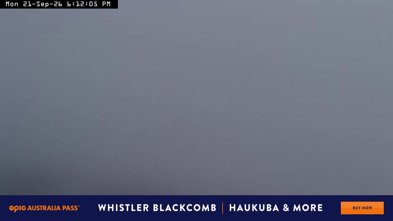 Perisher Mt Kosciuszko snow cam captured at 21 September 2026 at 6:15 pm AEST