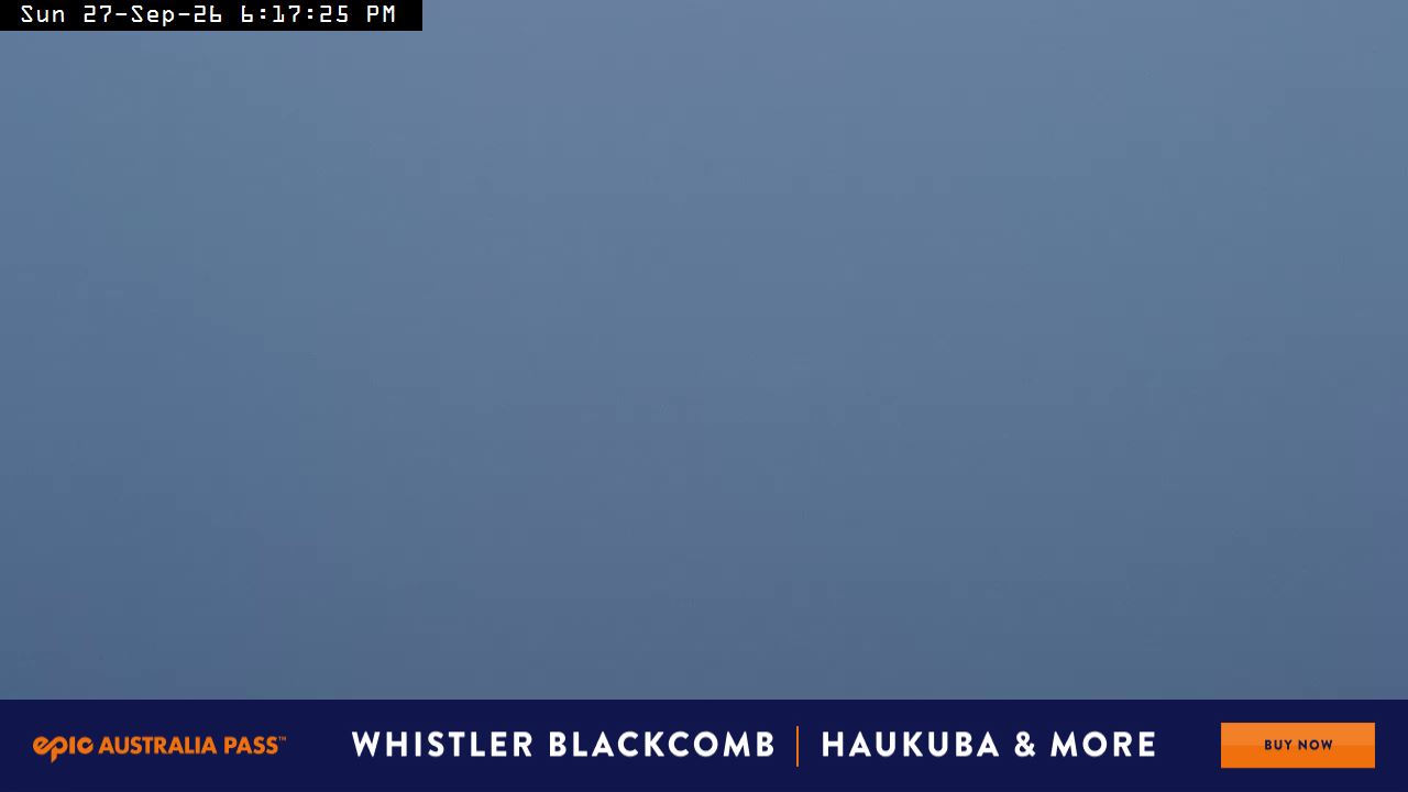Perisher Mt Kosciuszko snow cam captured at 27 September 2026 at 6:21 pm AEST