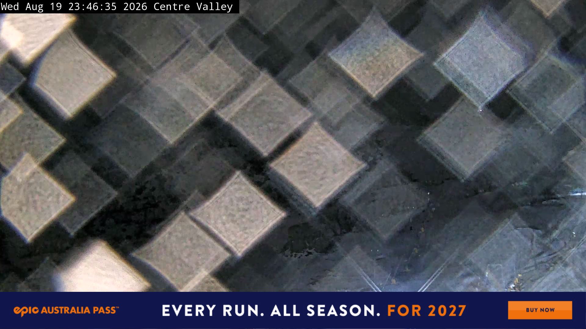 Perisher Centre Valley and Mt Perisher snow cam captured at 19 August 2026 at 11:49 pm AEST