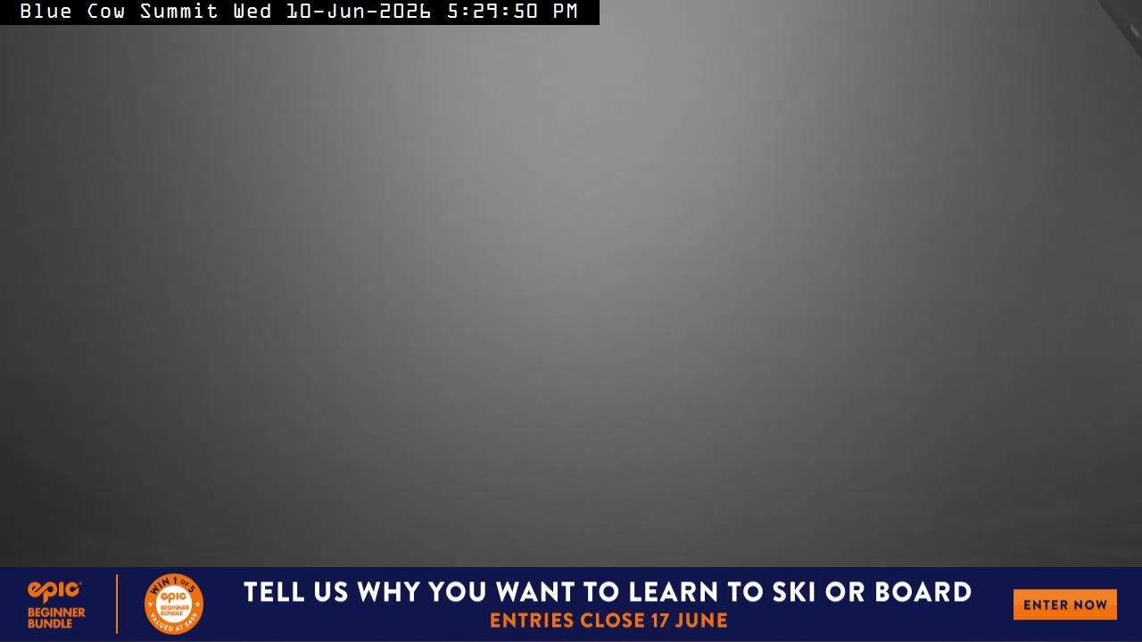 Perisher Blue Cow Summit snow cam captured at 10 June 2026 at 6:02 pm AEST