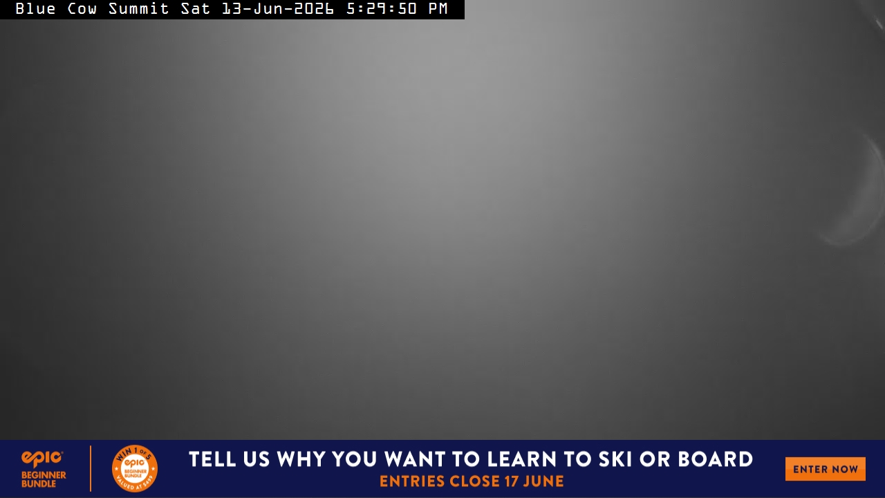 Perisher Blue Cow Summit snow cam captured at 13 June 2026 at 5:32 pm AEST