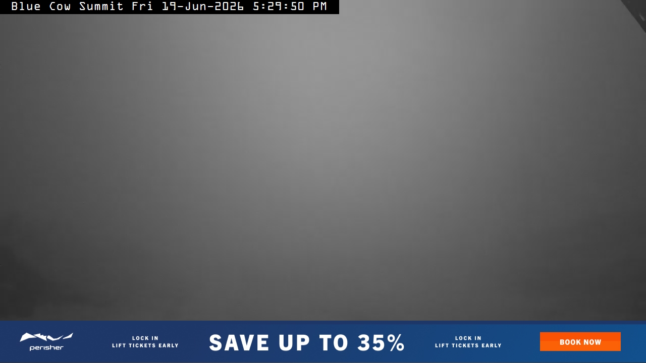 Perisher Blue Cow Summit snow cam captured at 19 June 2026 at 5:30 pm AEST