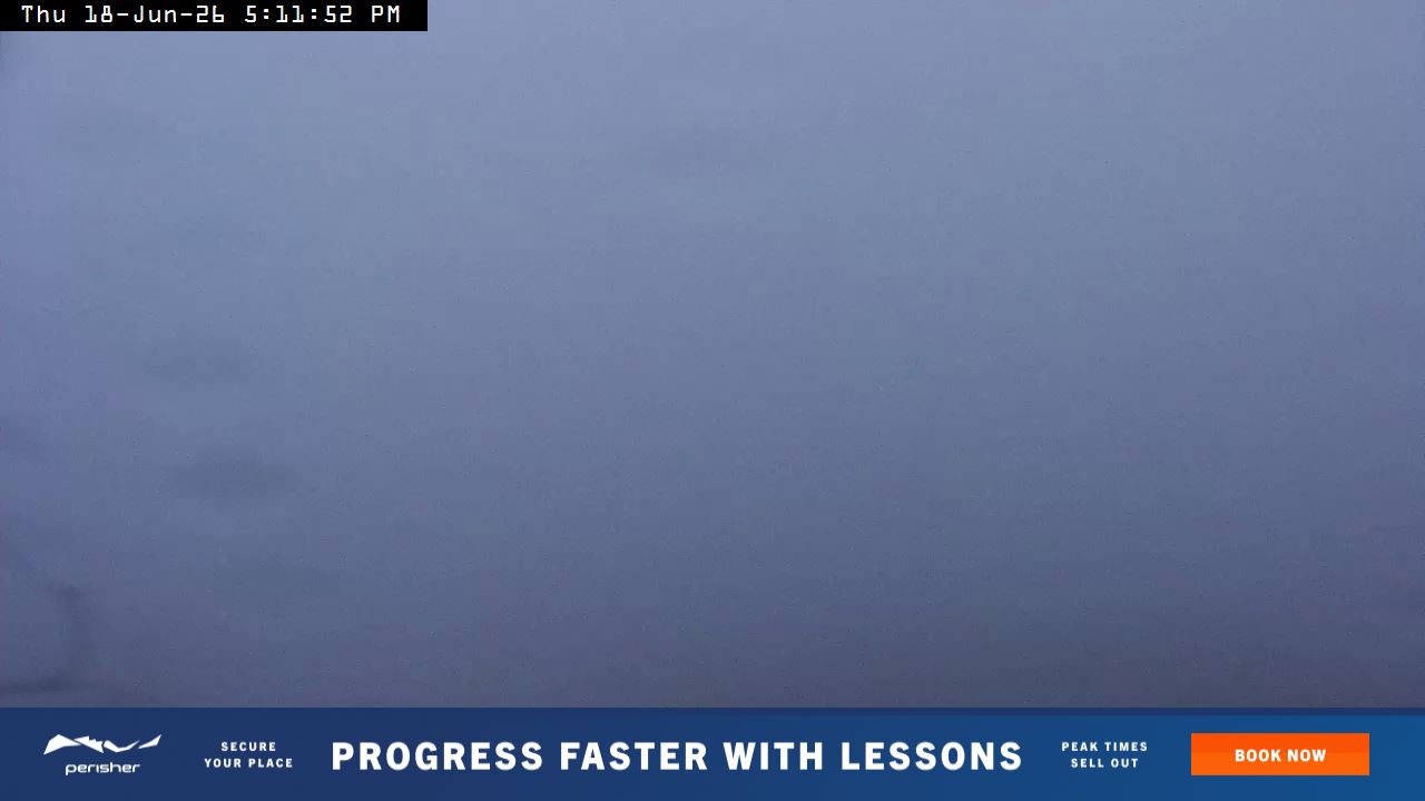 Perisher Top of Freedom snow cam captured at 18 June 2026 at 5:12 pm AEST