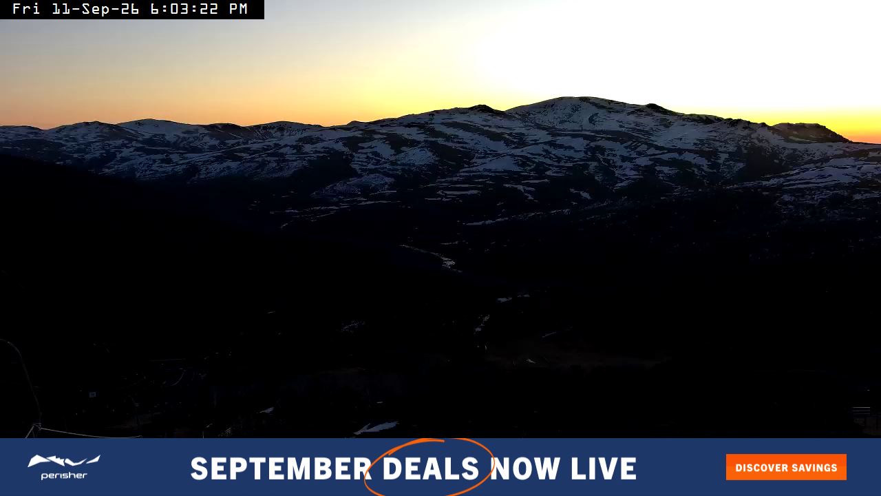 Perisher Top of Freedom snow cam captured at 11 September 2026 at 6:09 pm AEST