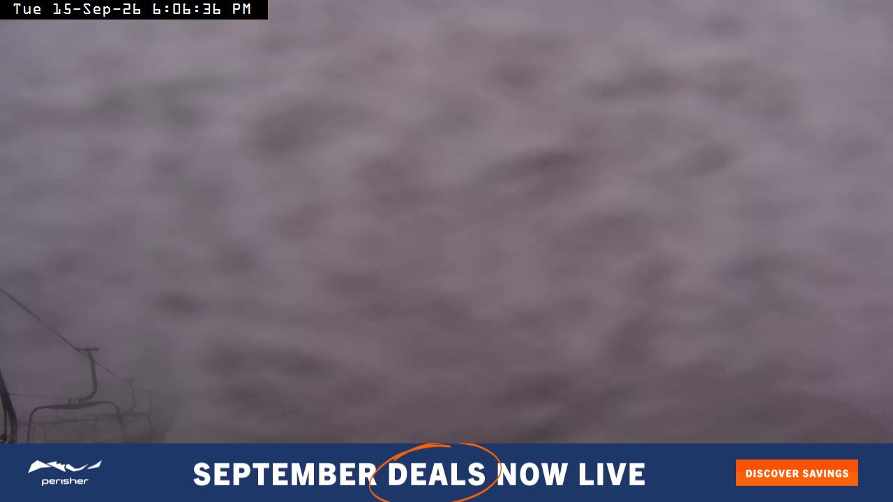 Perisher Top of Freedom snow cam captured at 15 September 2026 at 6:14 pm AEST
