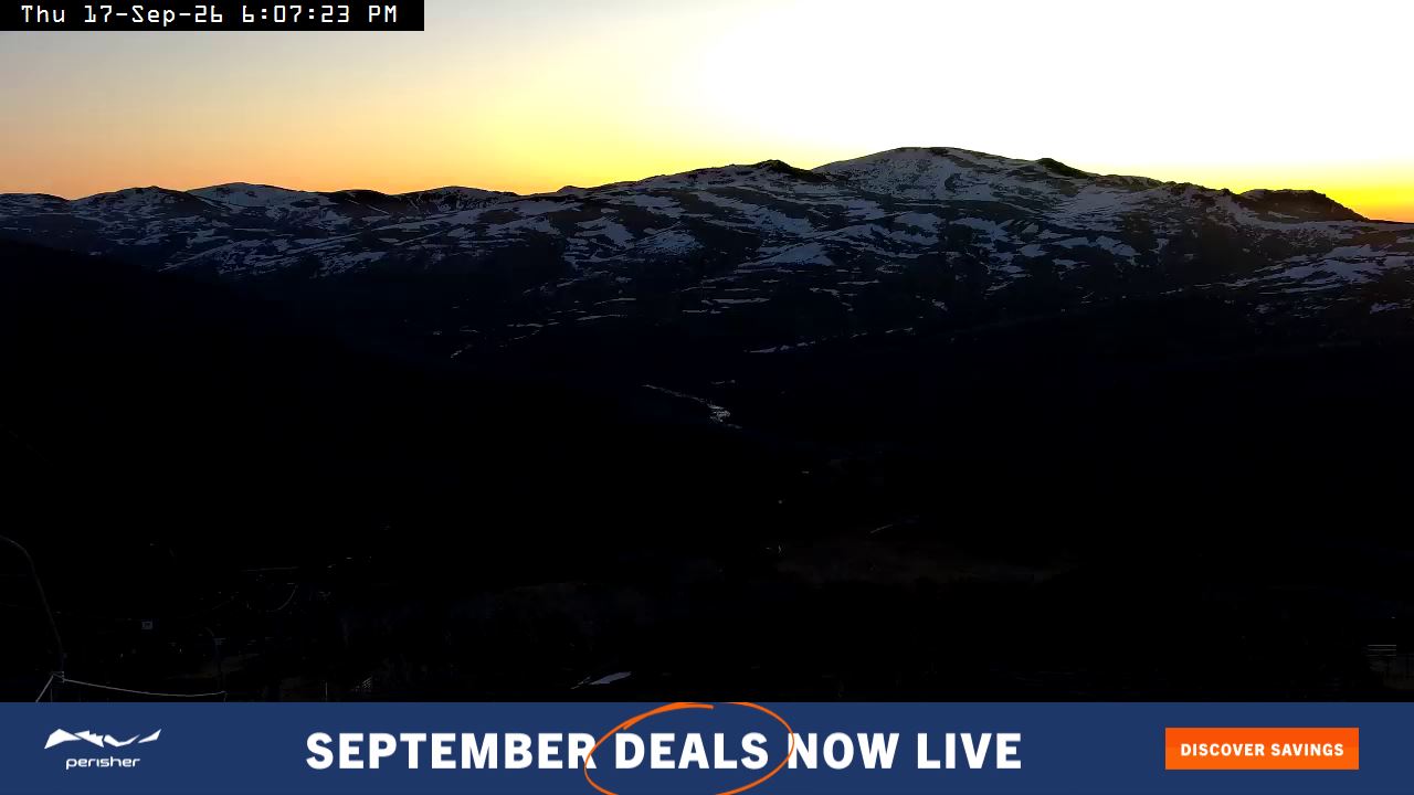 Perisher Top of Freedom snow cam captured at 17 September 2026 at 6:07 pm AEST