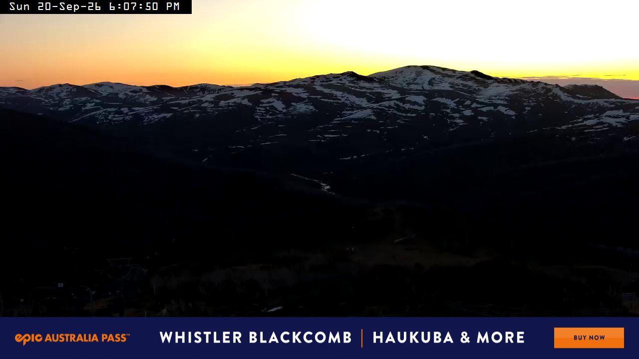 Perisher Top of Freedom snow cam captured at 20 September 2026 at 6:15 pm AEST
