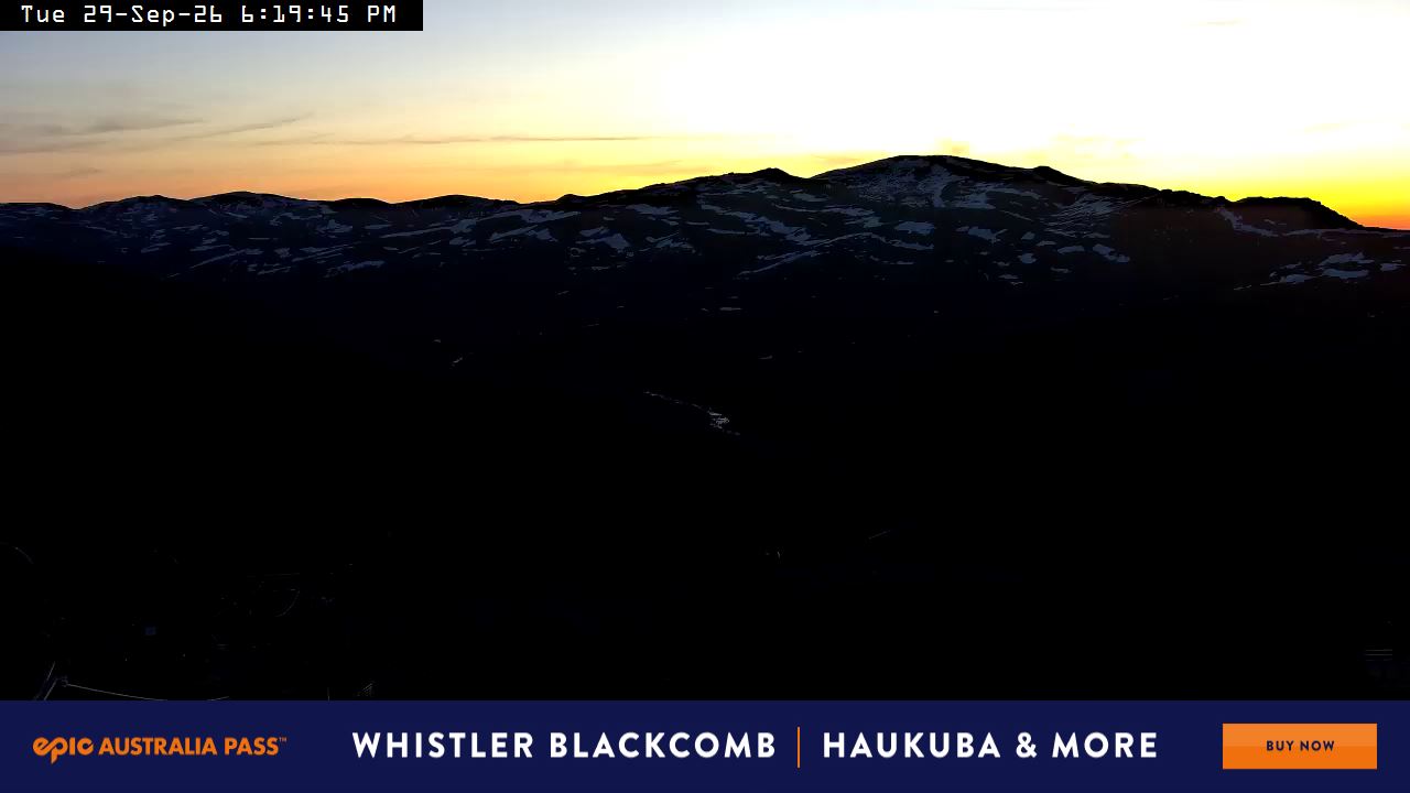Perisher Top of Freedom snow cam captured at 29 September 2026 at 6:22 pm AEST