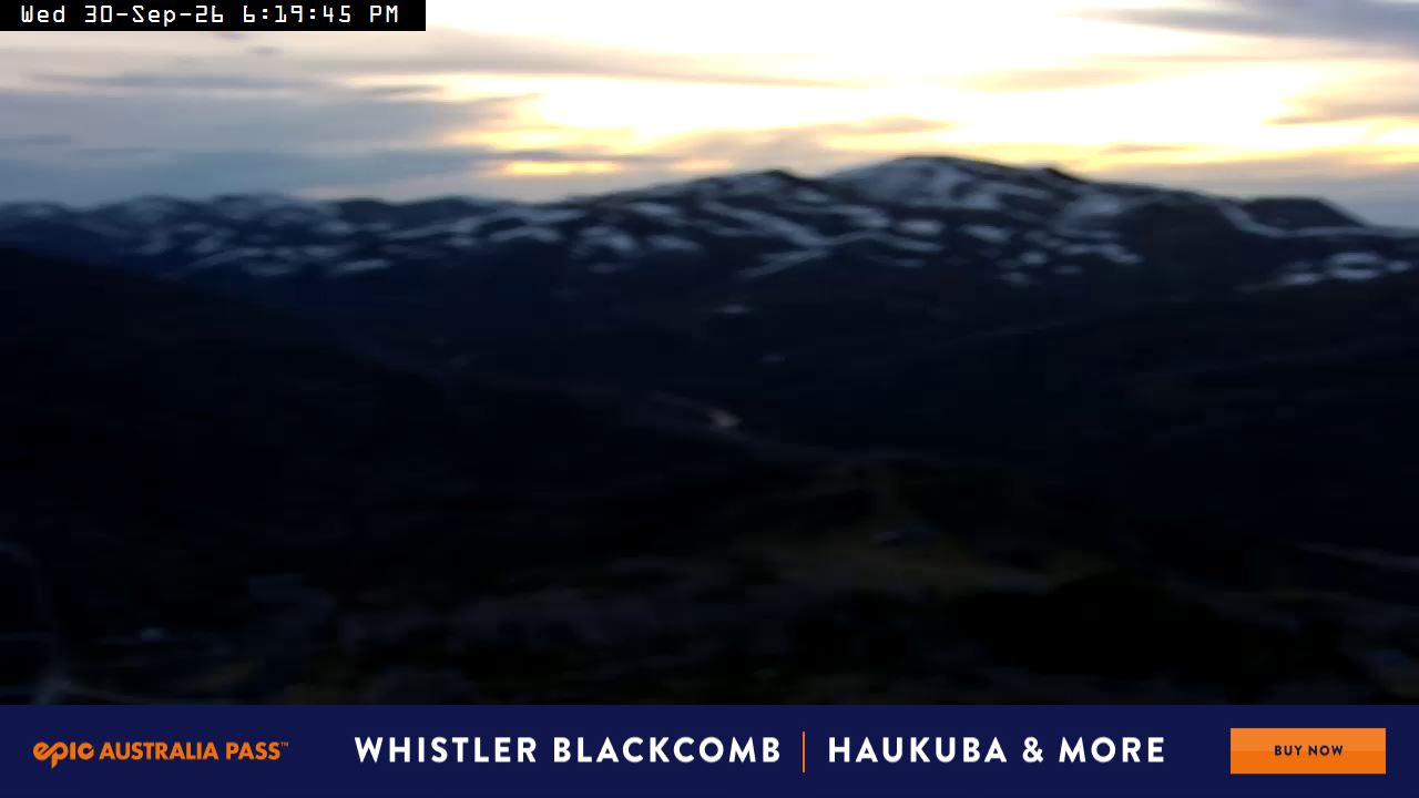 Perisher Top of Freedom snow cam captured at 30 September 2026 at 6:37 pm AEST