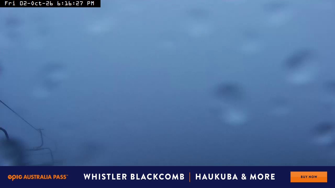Perisher Top of Freedom snow cam captured at 2 October 2026 at 6:18 pm AEST