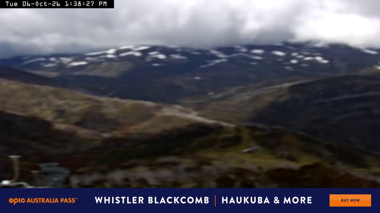 Perisher Top of Freedom snow cam captured at 6 October 2026 at 1:41 pm AEDT