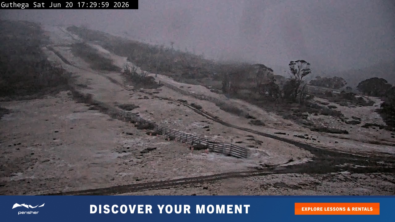 Perisher Guthega snow cam captured at 20 June 2026 at 5:30 pm AEST