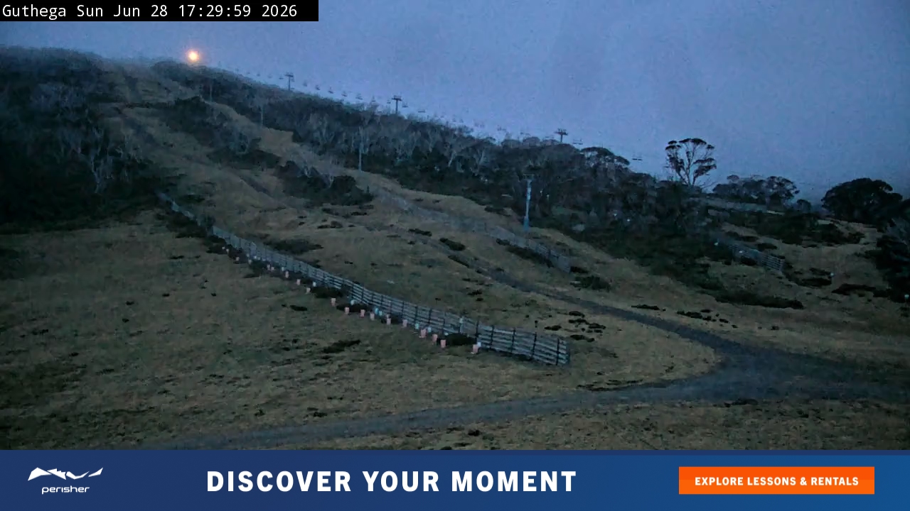 Perisher Guthega snow cam captured at 28 June 2026 at 5:31 pm AEST