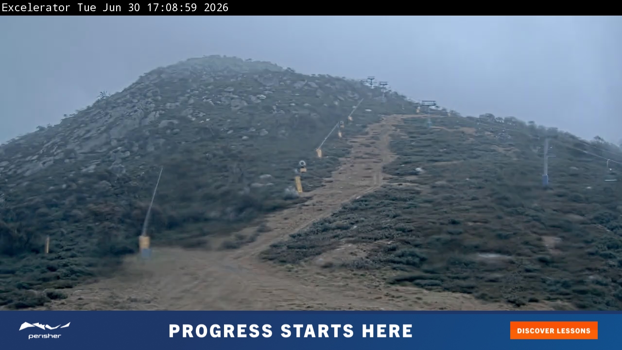Perisher Excelerator snow cam captured at 30 June 2026 at 5:11 pm AEST