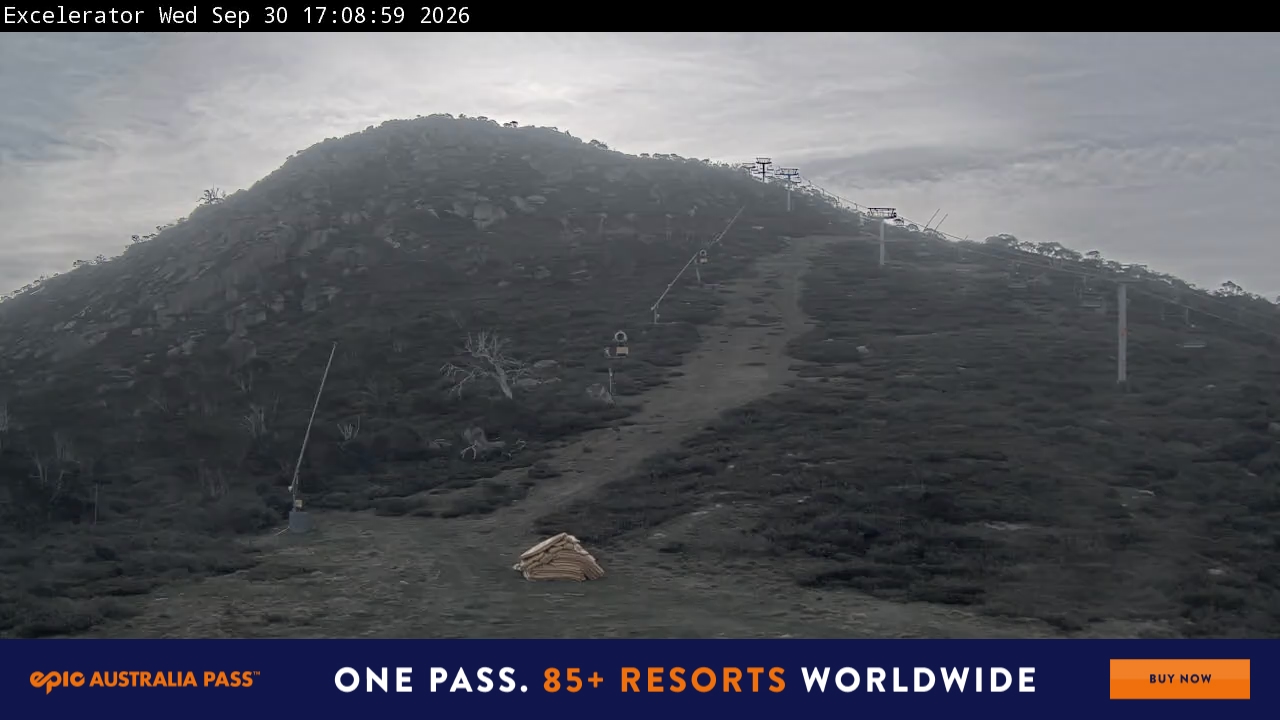 Perisher Excelerator snow cam captured at 30 September 2026 at 5:14 pm AEST