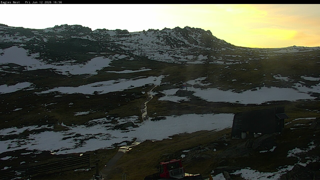 Thredbo Kosciuszko Walking Track snow cam captured at 12 June 2026 at 5:02 pm AEST