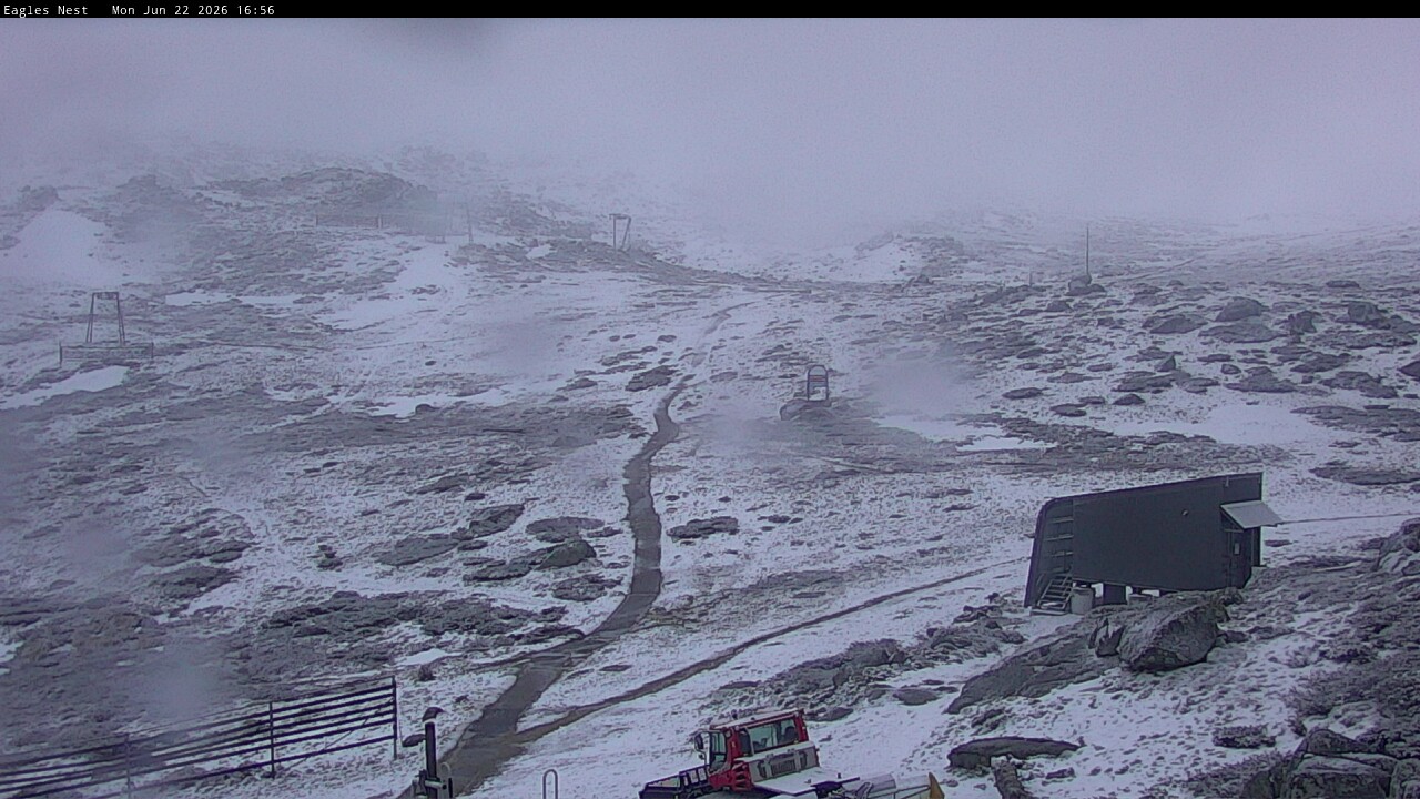 Thredbo Kosciuszko Walking Track snow cam captured at 22 June 2026 at 4:59 pm AEST
