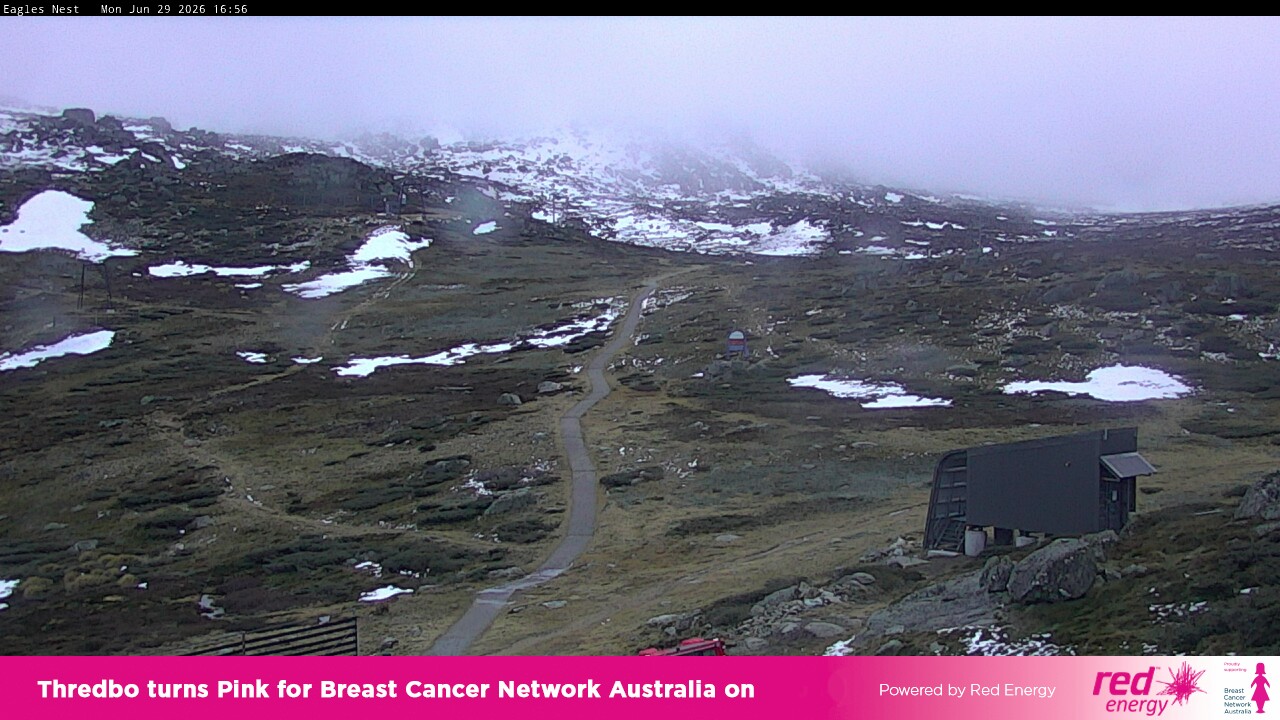 Thredbo Kosciuszko Walking Track snow cam captured at 29 June 2026 at 5:00 pm AEST