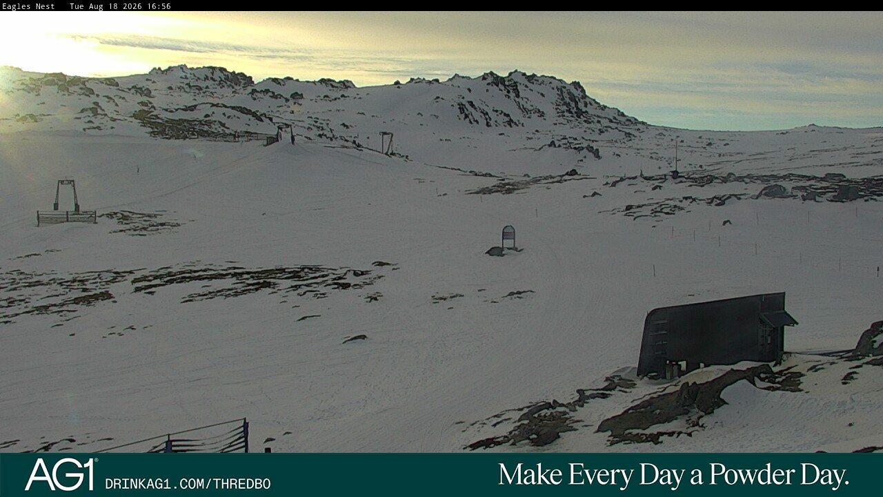 Thredbo Kosciuszko Walking Track snow cam captured at 18 August 2026 at 5:00 pm AEST