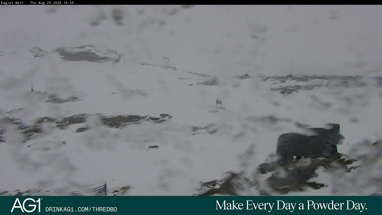 Thredbo Kosciuszko Walking Track snow cam captured at 20 August 2026 at 5:02 pm AEST