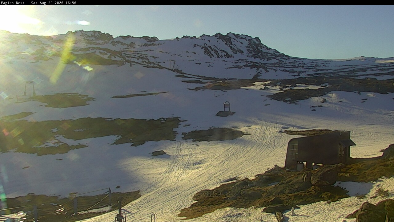 Thredbo Kosciuszko Walking Track snow cam captured at 29 August 2026 at 5:00 pm AEST