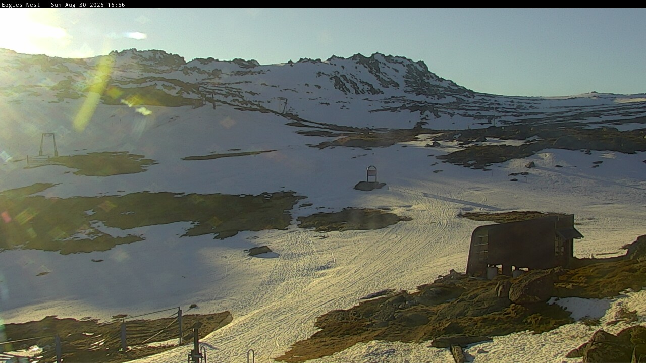 Thredbo Kosciuszko Walking Track snow cam captured at 30 August 2026 at 5:01 pm AEST