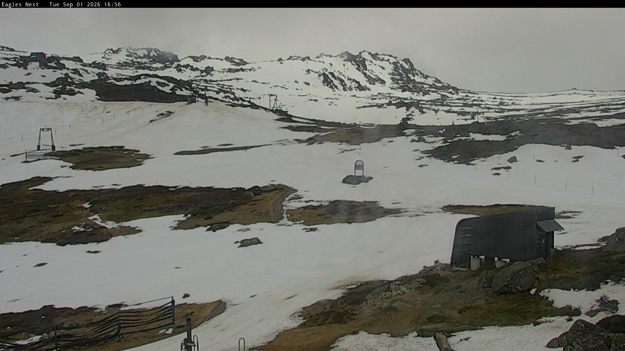 Thredbo Kosciuszko Walking Track snow cam captured at 1 September 2026 at 5:41 pm AEST