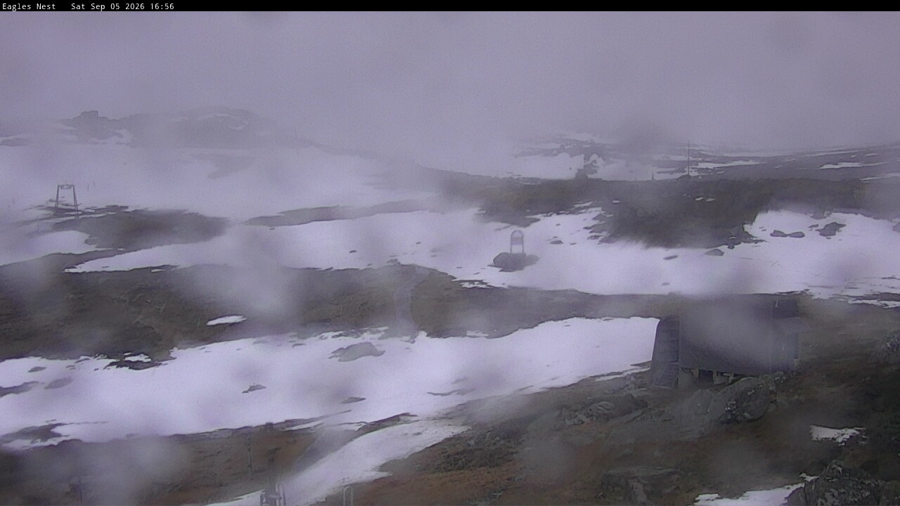 Thredbo Kosciuszko Walking Track snow cam captured at 5 September 2026 at 4:57 pm AEST