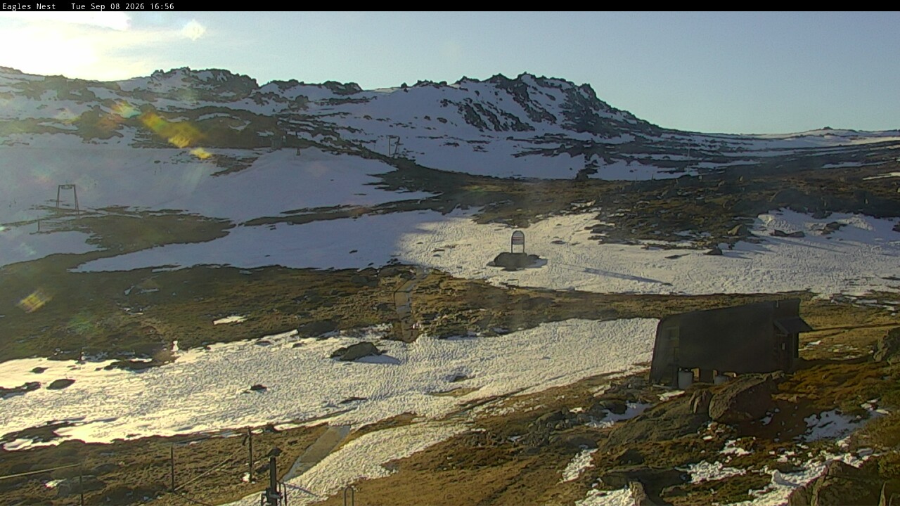 Thredbo Kosciuszko Walking Track snow cam captured at 8 September 2026 at 5:04 pm AEST