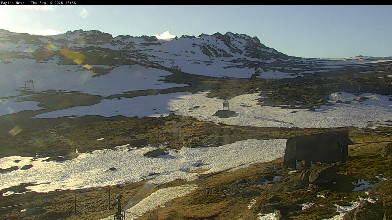 Thredbo Kosciuszko Walking Track snow cam captured at 10 September 2026 at 5:06 pm AEST