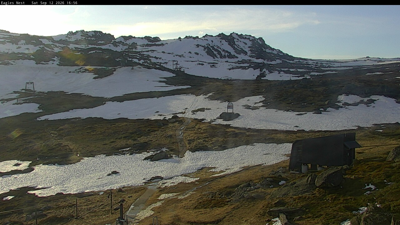 Thredbo Kosciuszko Walking Track snow cam captured at 12 September 2026 at 5:06 pm AEST