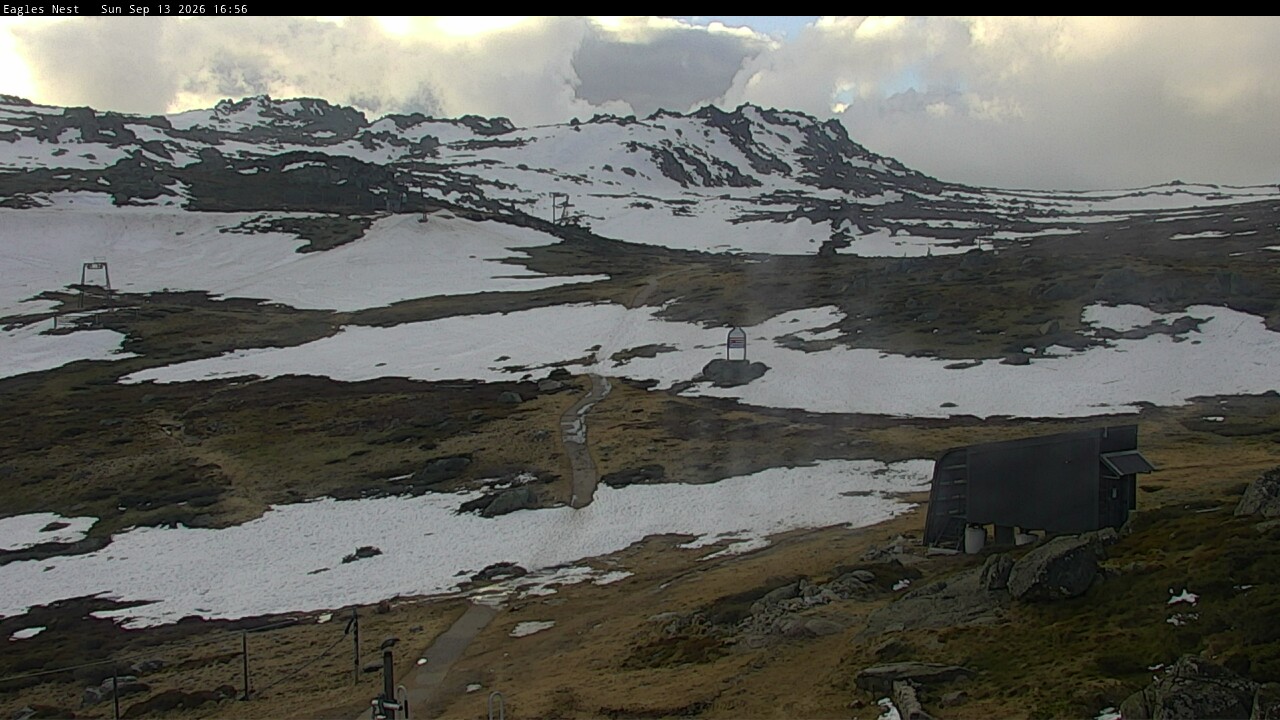 Thredbo Kosciuszko Walking Track snow cam captured at 13 September 2026 at 5:03 pm AEST