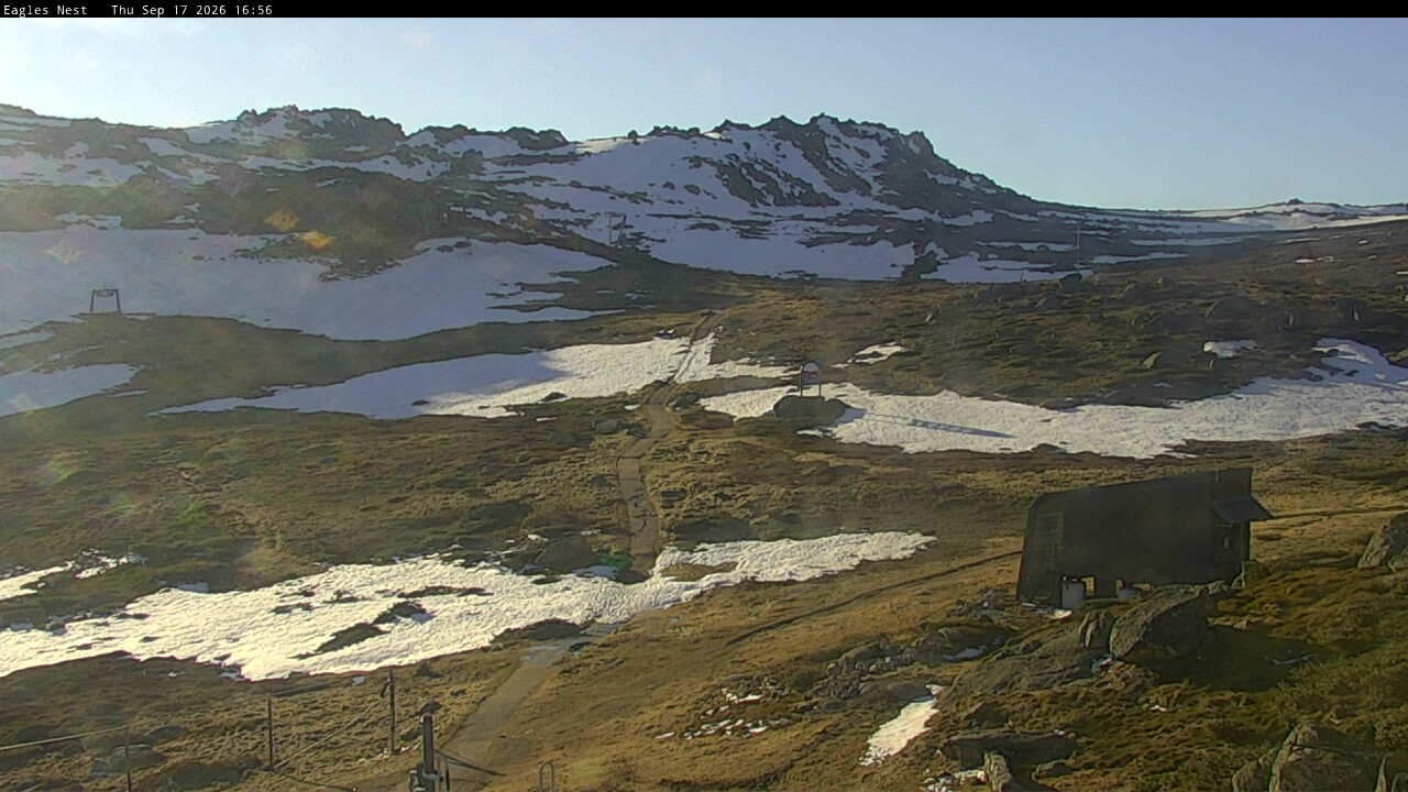 Thredbo Kosciuszko Walking Track snow cam captured at 17 September 2026 at 5:03 pm AEST