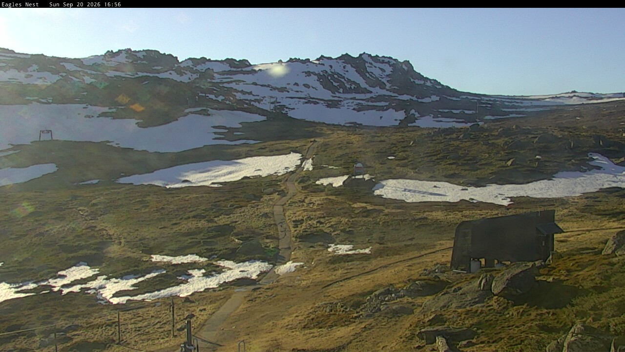Thredbo Kosciuszko Walking Track snow cam captured at 20 September 2026 at 5:04 pm AEST