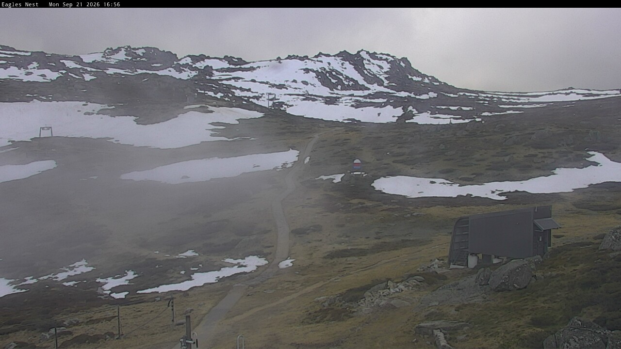 Thredbo Kosciuszko Walking Track snow cam captured at 21 September 2026 at 5:05 pm AEST