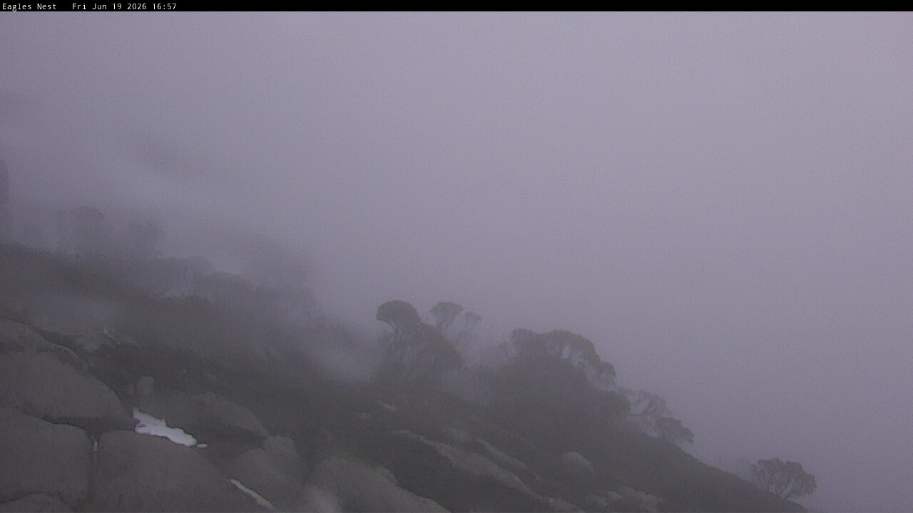 Thredbo Central Spur snow cam captured at 19 June 2026 at 5:00 pm AEST